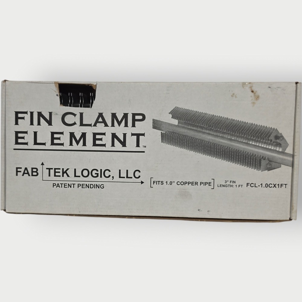 Fin Clamp Baseboard Element for 1 in. Copper Baseboard 2 ft. Piping Section Tube